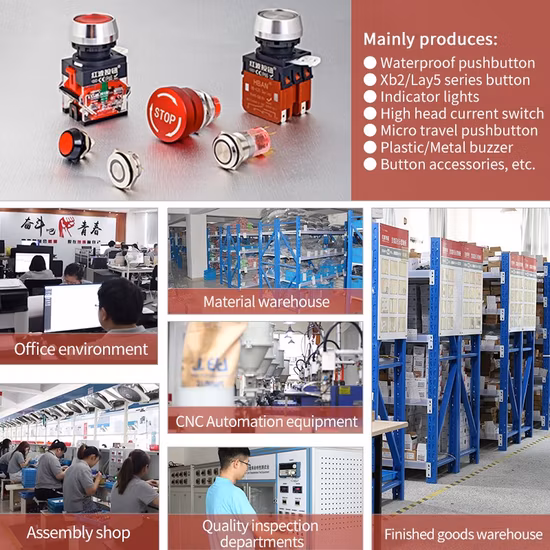 IP67 16 mm Metal Momentáneo Eléctrico Mini Restablecer Micro Interruptor de botón